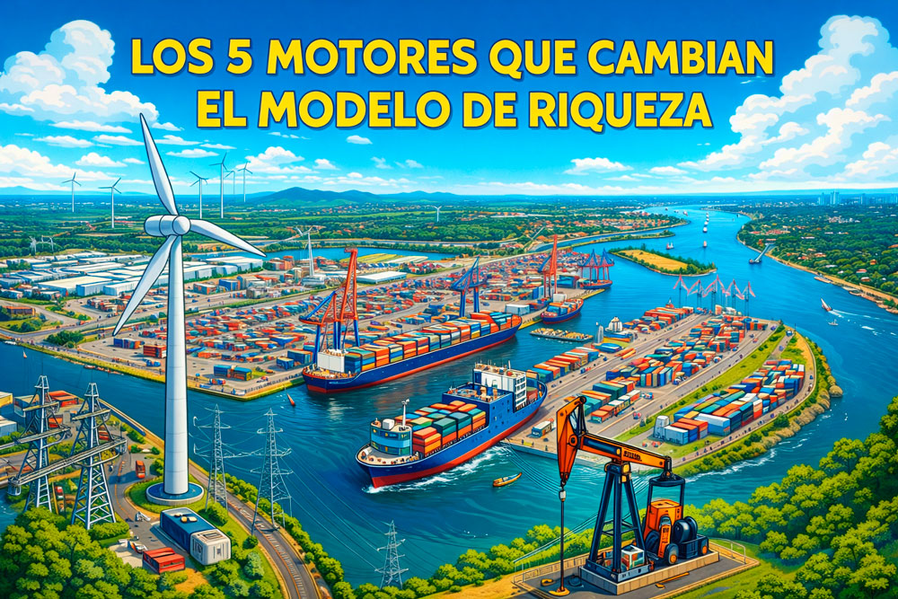 El modelo de los cinco motores para una Guatemala de riqueza por persona