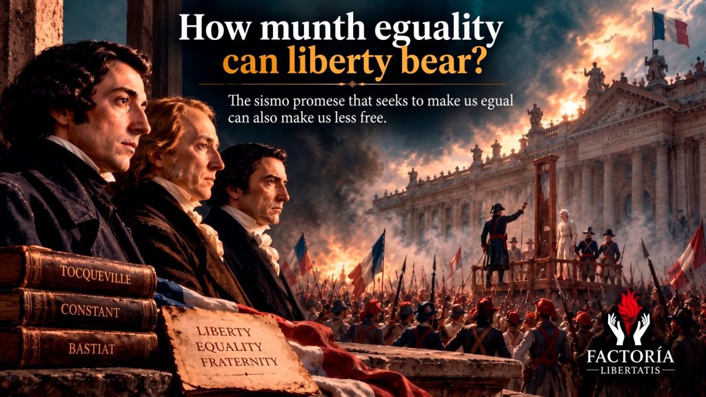 Illustration of the balance between equality and freedom and the distinction between equality before the law and equality of outcome.