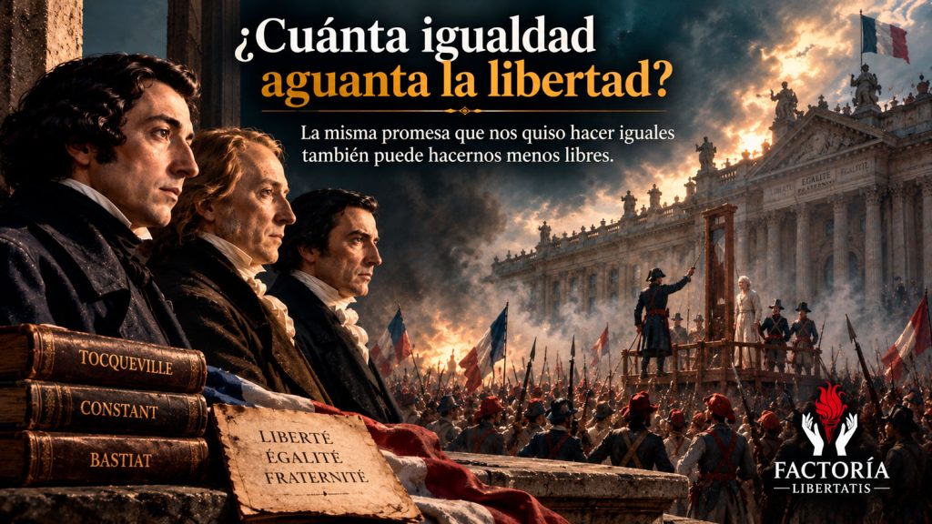 Representación del equilibrio entre igualdad y libertad y la diferencia entre igualdad ante la ley e igualdad de resultados.